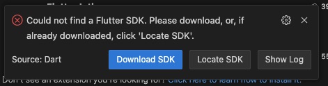 Fluttter SDK Error